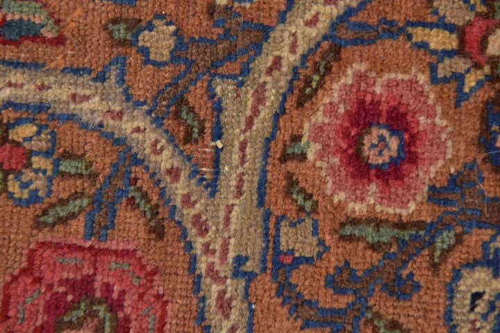 4' 9 x 6' 7 Hand Knotted Mashad Persian Wool Rug