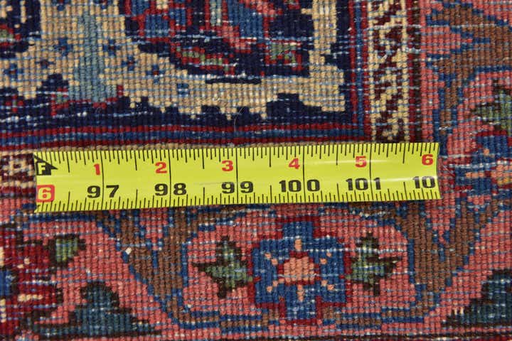 4' 9 x 6' 7 Hand Knotted Mashad Persian Wool Rug