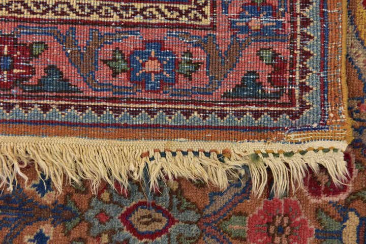 4' 9 x 6' 7 Hand Knotted Mashad Persian Wool Rug