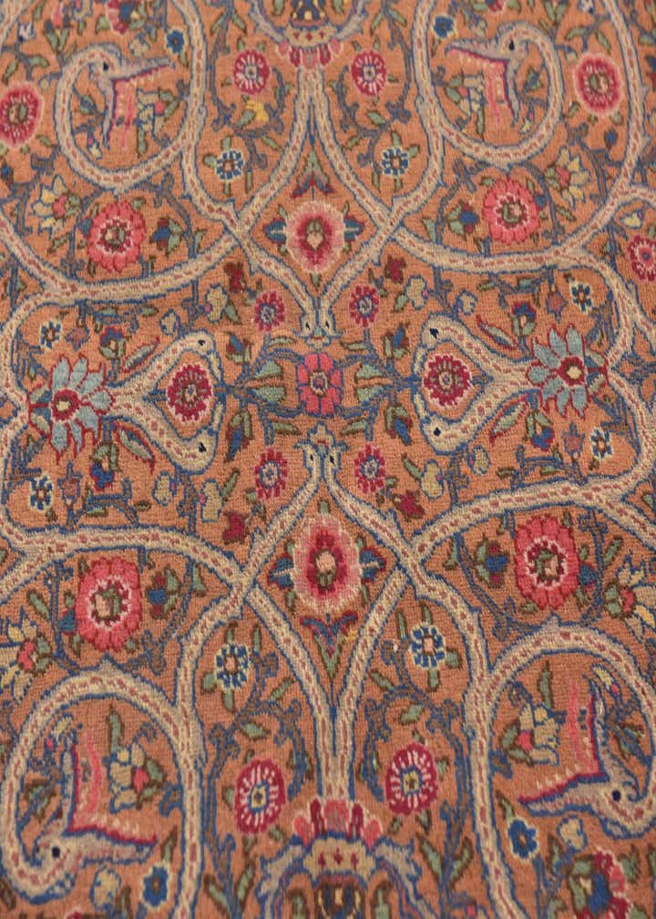 4' 9 x 6' 7 Hand Knotted Mashad Persian Wool Rug