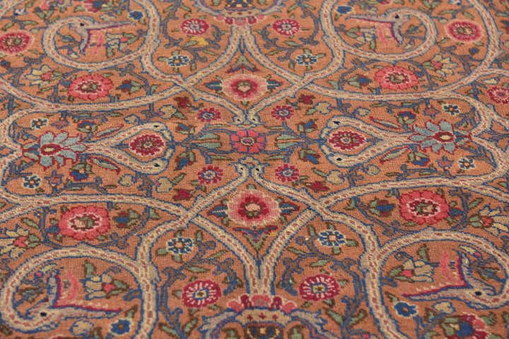 4' 9 x 6' 7 Hand Knotted Mashad Persian Wool Rug