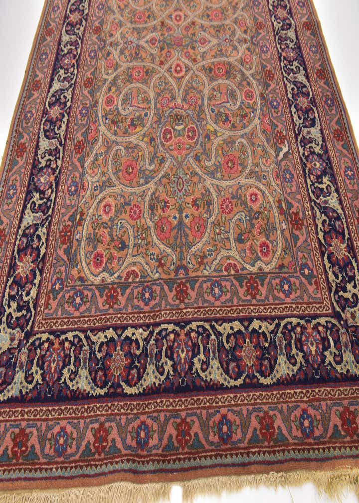 4' 9 x 6' 7 Hand Knotted Mashad Persian Wool Rug
