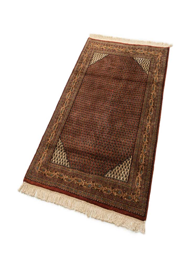 4' 1 x 5' 10 Hand Knotted Mir Oriental Wool Rug