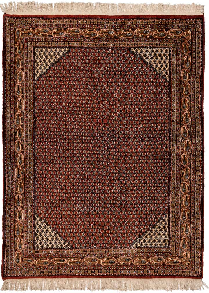 4' 1 x 5' 10 Hand Knotted Mir Oriental Wool Rug