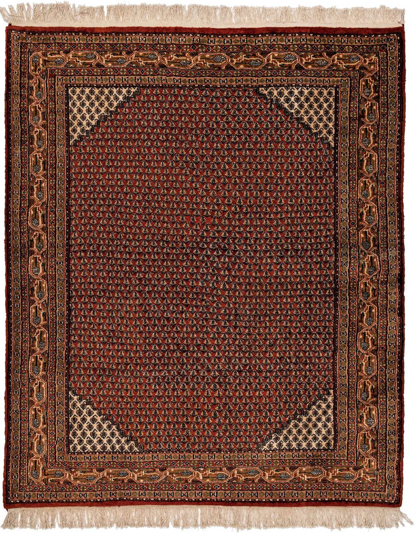 4' 1 x 5' 10 Hand Knotted Mir Oriental Wool Rug