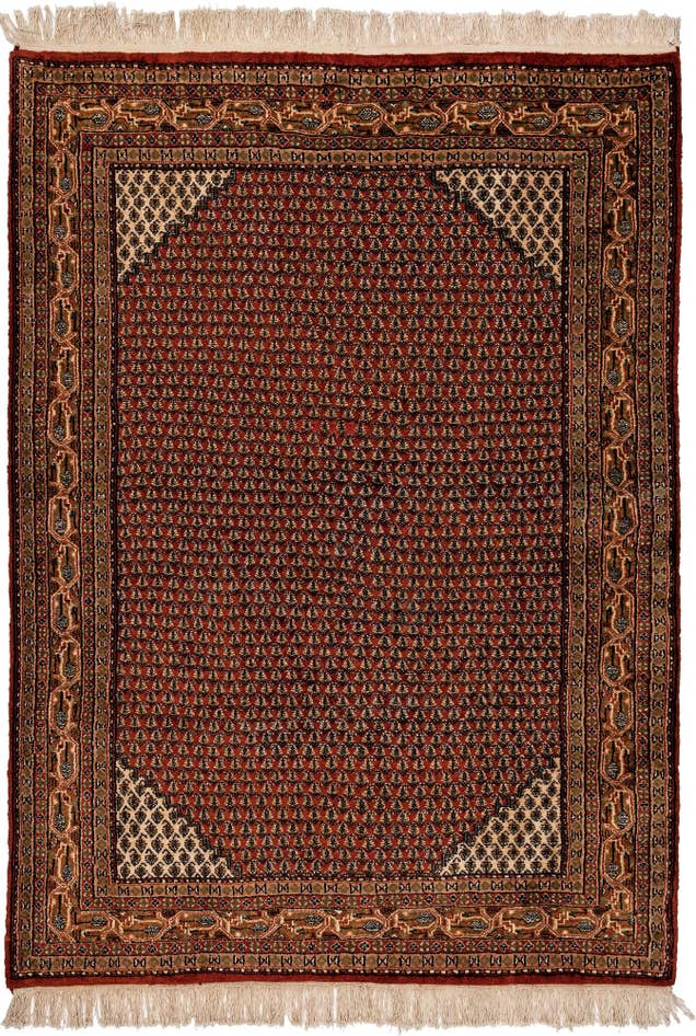 Detail image of 4' 1 x 5' 10 Hand Knotted Mir Oriental Wool Rug