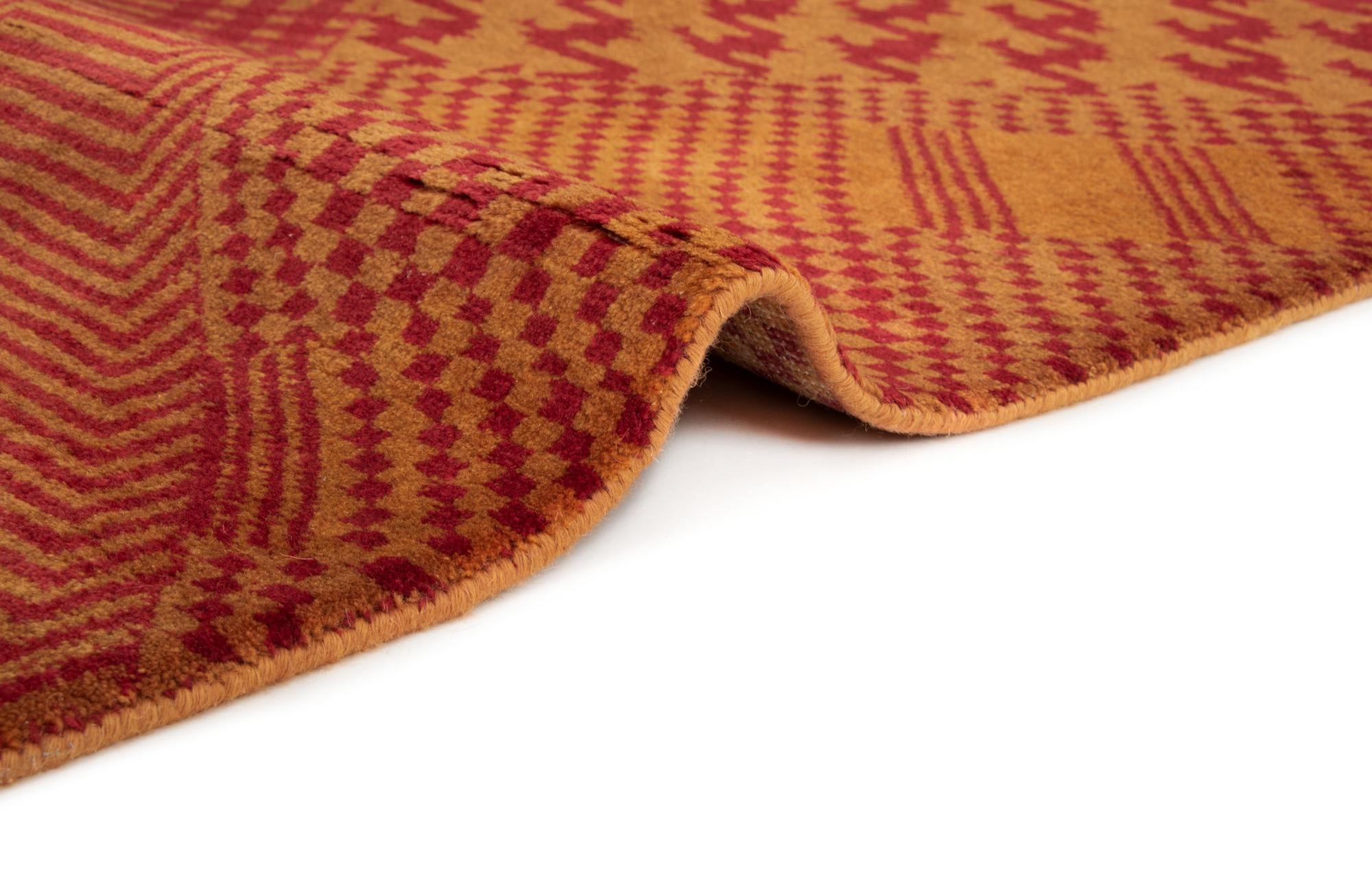 8' x 9' 11 Modern Manshu Wool Rug