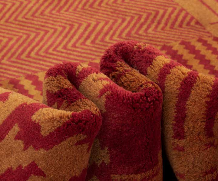 8' x 9' 11 Modern Manshu Wool Rug