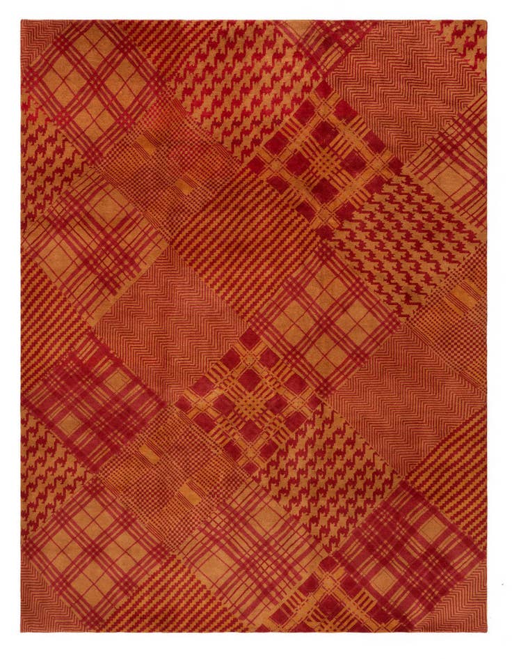 Detail image of 8' x 9' 11 Modern Manshu Wool Rug