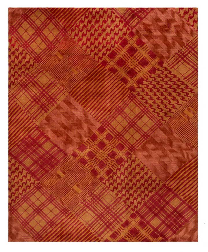 8' x 9' 11 Modern Manshu Wool Rug