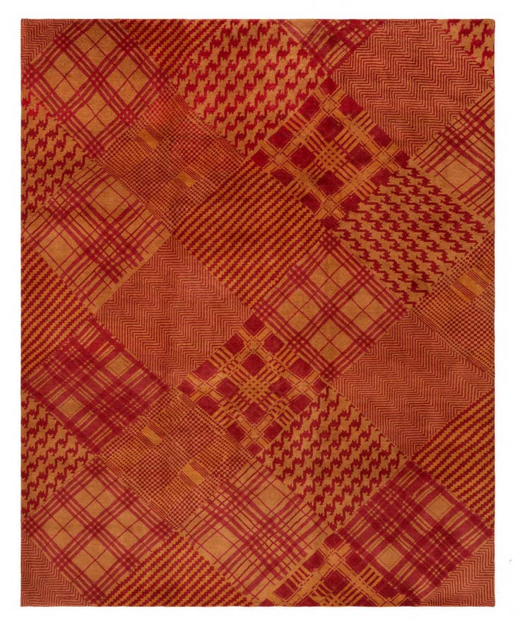 Detail image of 8' x 9' 11 Modern Manshu Wool Rug