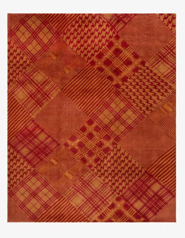 8' x 9' 11 Modern Manshu Wool Rug
