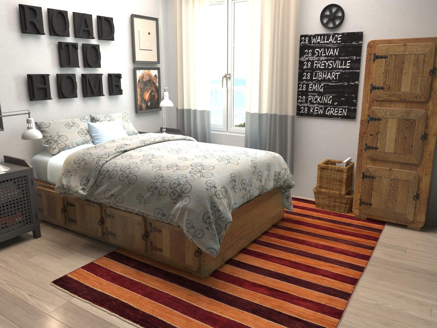 5' 6 x 8' 2 Hand Knotted Modern Ziegler Oriental Rug