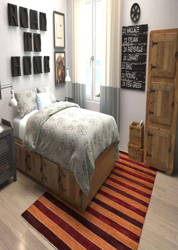 5' 6 x 8' 2 Hand Knotted Modern Ziegler Oriental Rug