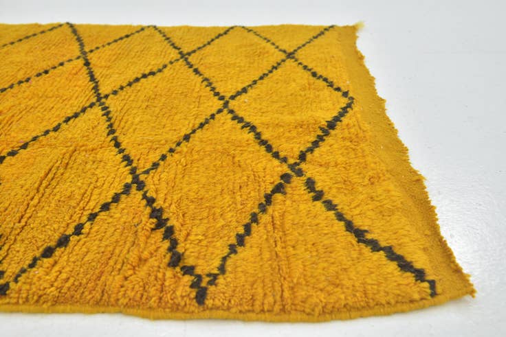 Detail image of 3' 6 x 5' 3 Hand Knotted Moroccan Wool Rug