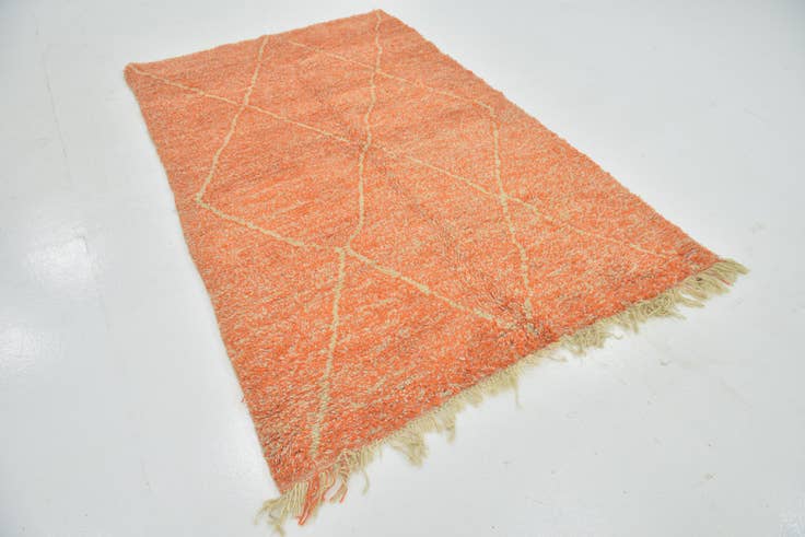 Detailansicht von 145cm x 230cm Handgeknüpft Marokkanisch Wolle Teppich