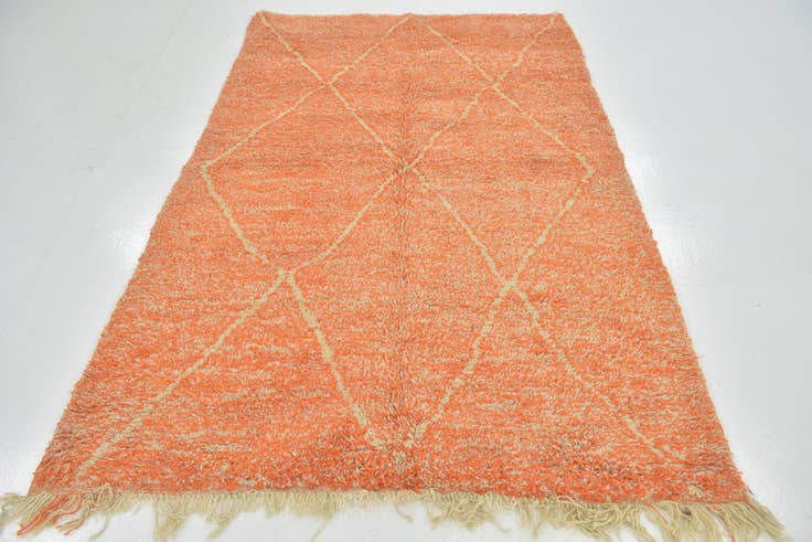 Detailansicht von 145cm x 230cm Handgeknüpft Marokkanisch Wolle Teppich