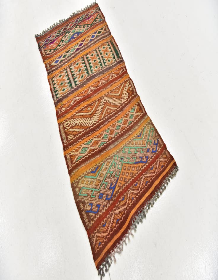 Detail image of 2' 7 x 5' Hand Knotted Moroccan Wool Rug