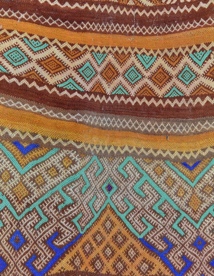 Detail image of 2' 7 x 5' Hand Knotted Moroccan Wool Rug