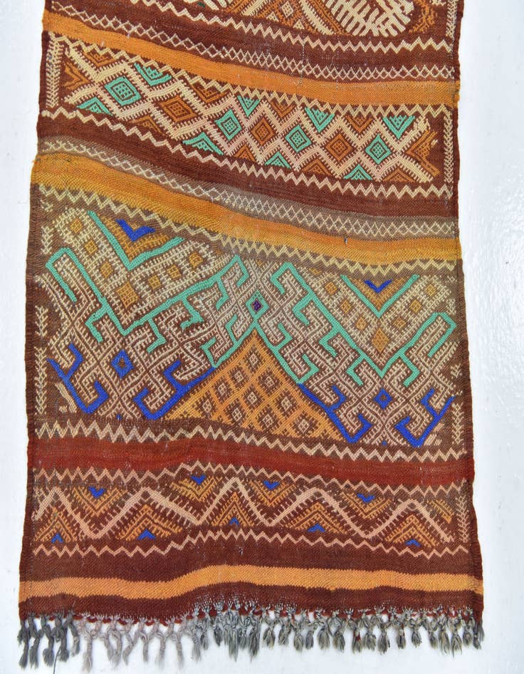 Detail image of 2' 7 x 5' Hand Knotted Moroccan Wool Rug