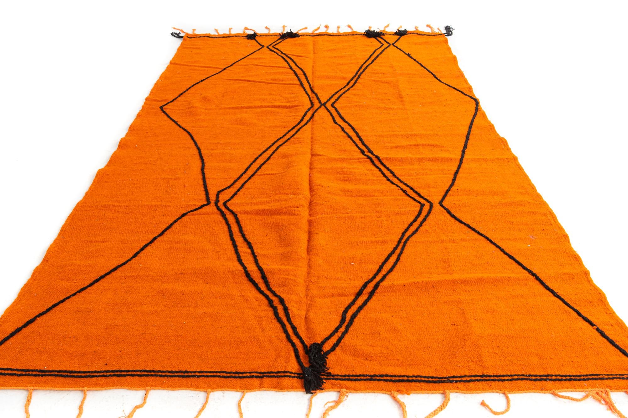 6' 3 x 9' 9 Hand Knotted Moroccan Wool Rug