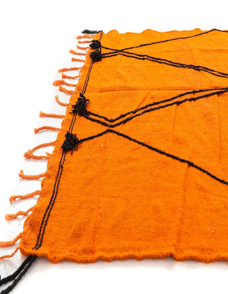 Detail image of 6' 3 x 9' 9  Hand Knotted Moroccan Wool Rug