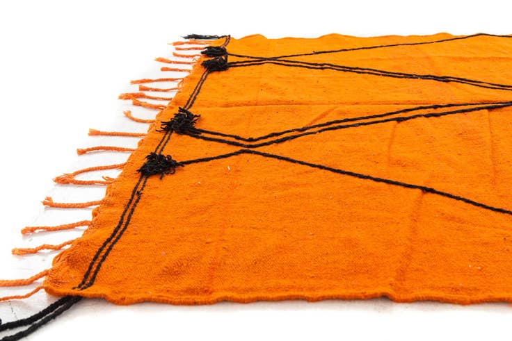 Detailansicht von 190cm x 295cm Handgeknüpft Marokkanisch Wolle Teppich