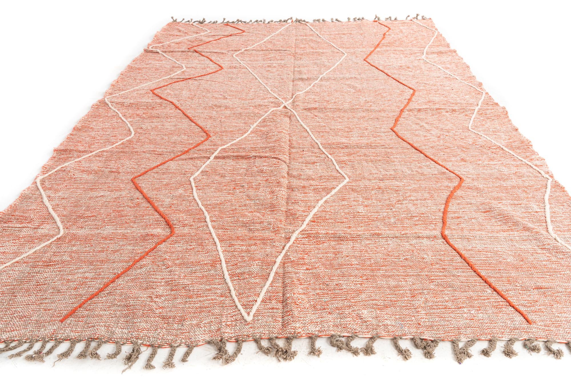 9' x 12' 2 Hand Knotted Moroccan Wool Rug