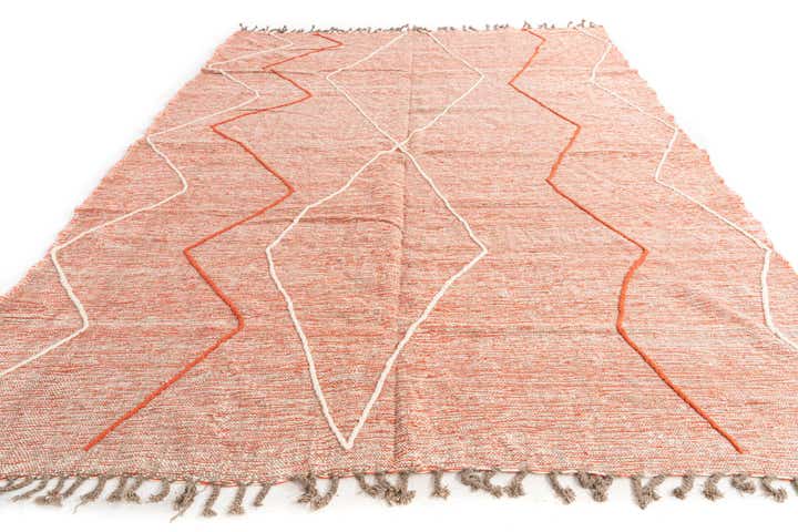 9' x 12' 2 Hand Knotted Moroccan Wool Rug