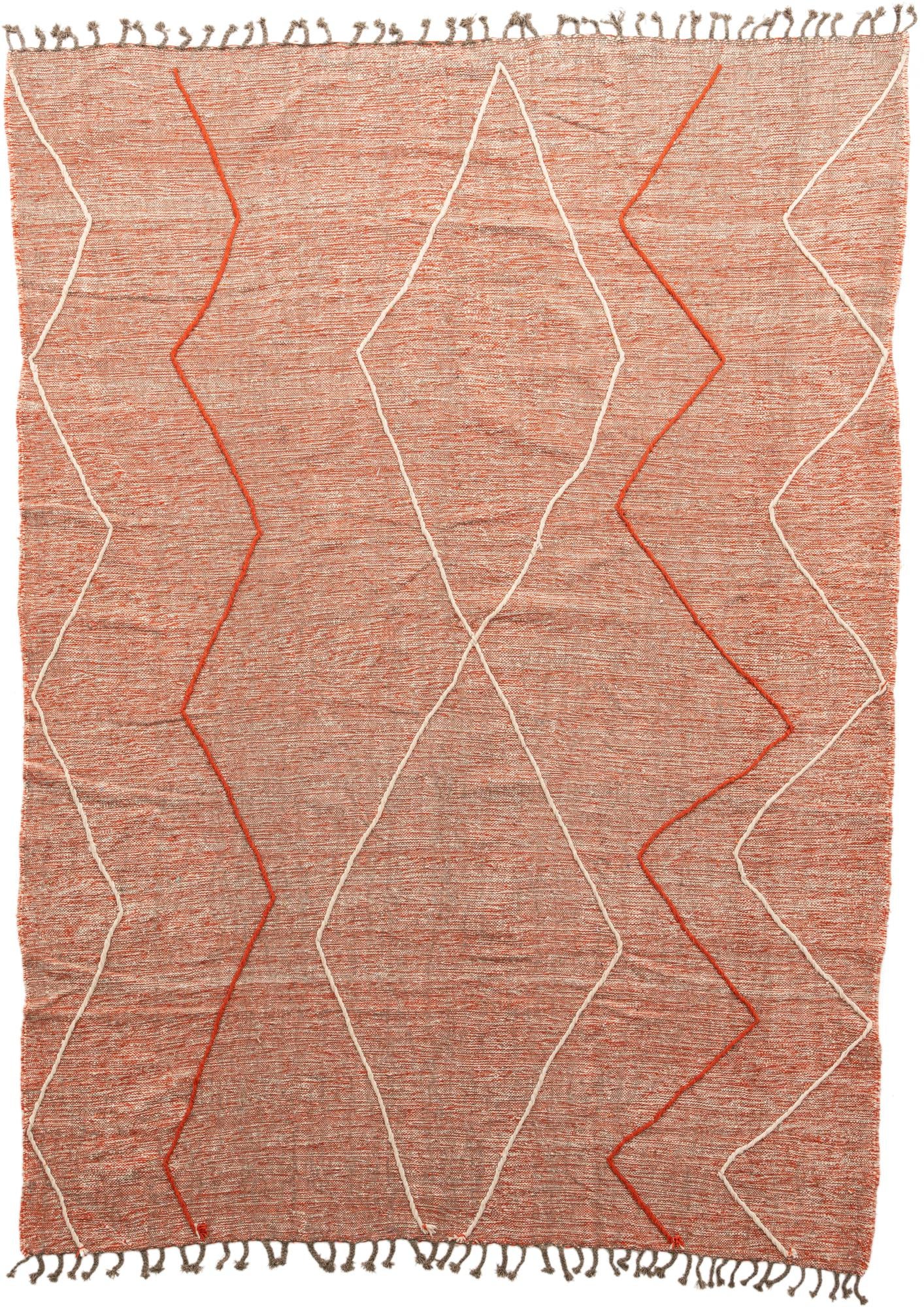 9' x 12' 2 Hand Knotted Moroccan Wool Rug
