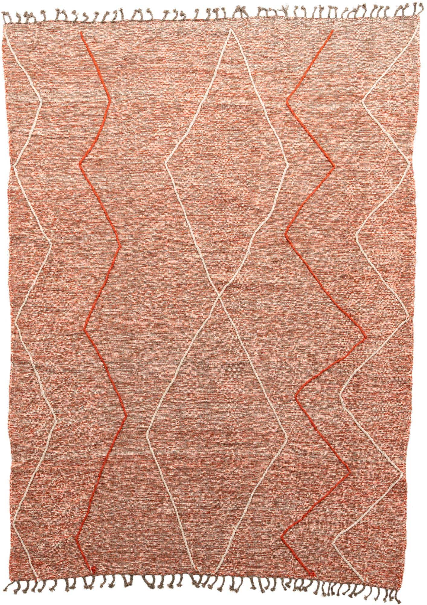 9' x 12' 2 Hand Knotted Moroccan Wool Rug