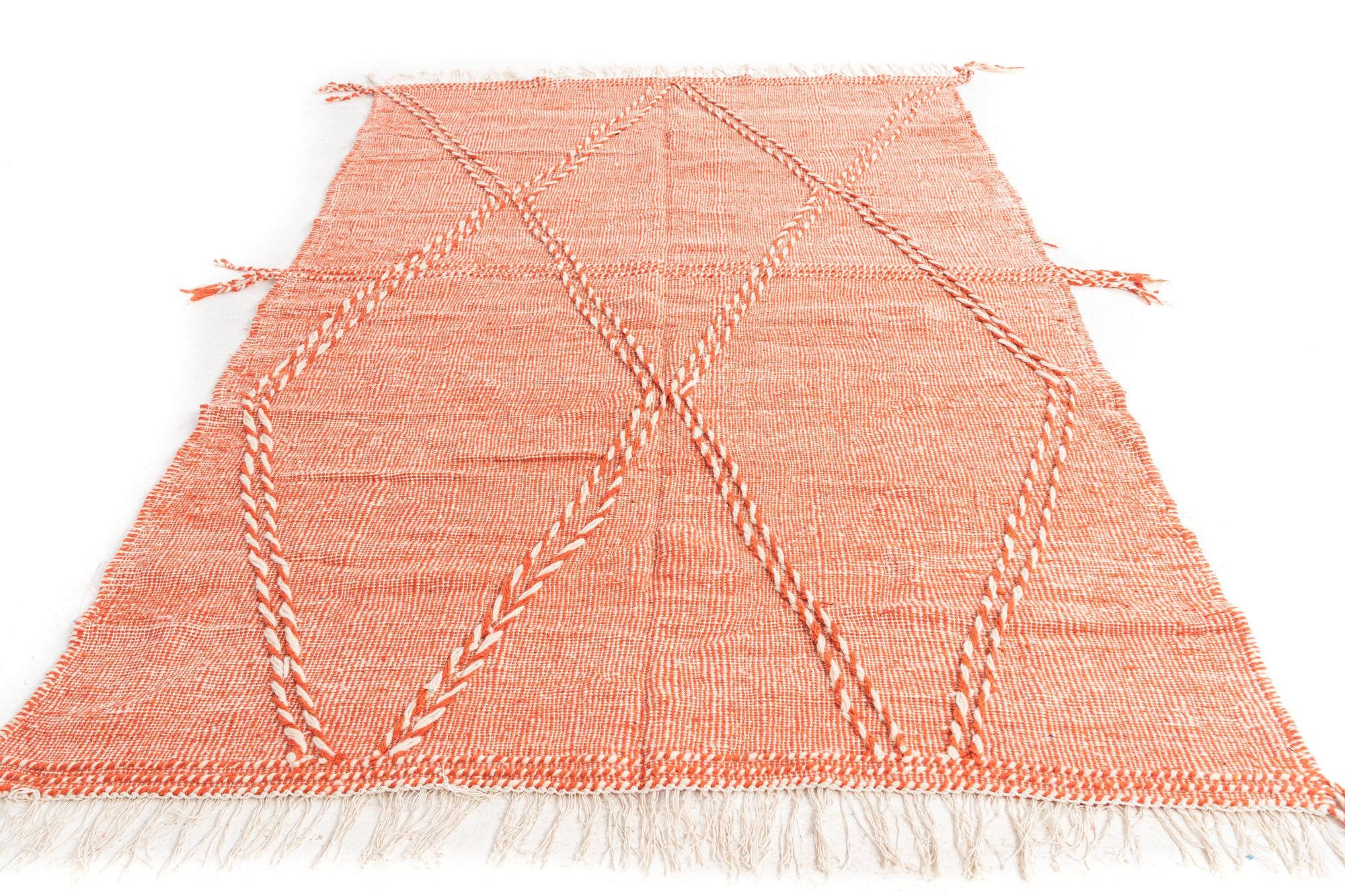 6' 6 x 9' 9 Hand Knotted Moroccan Wool Rug