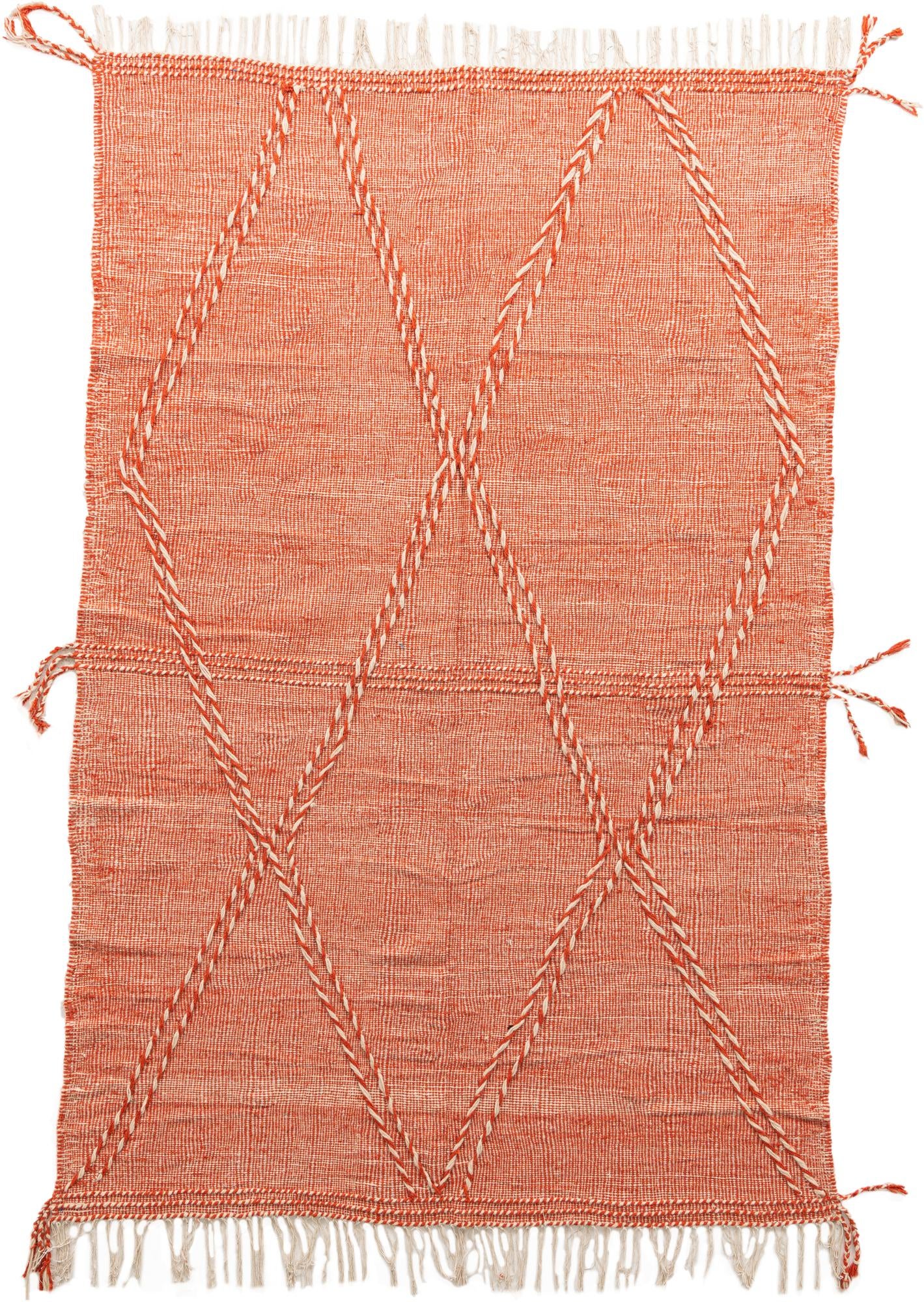 6' 6 x 9' 9 Hand Knotted Moroccan Wool Rug