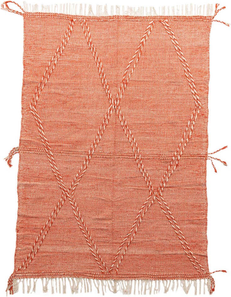 Detail image of 6' 6 x 9' 9 Hand Knotted Moroccan Wool Rug