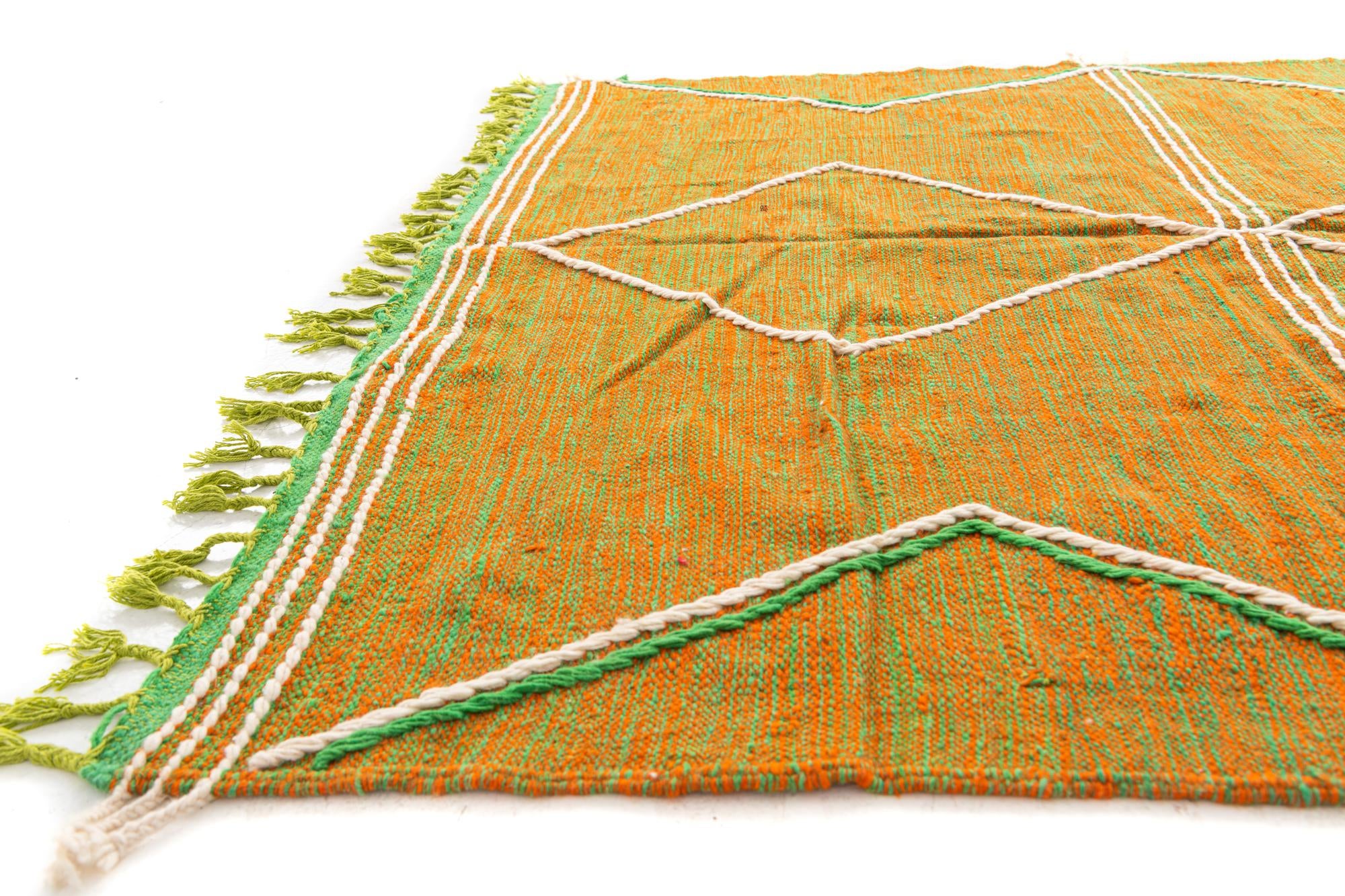 6' 8 x 10' Hand Knotted Moroccan Wool Rug