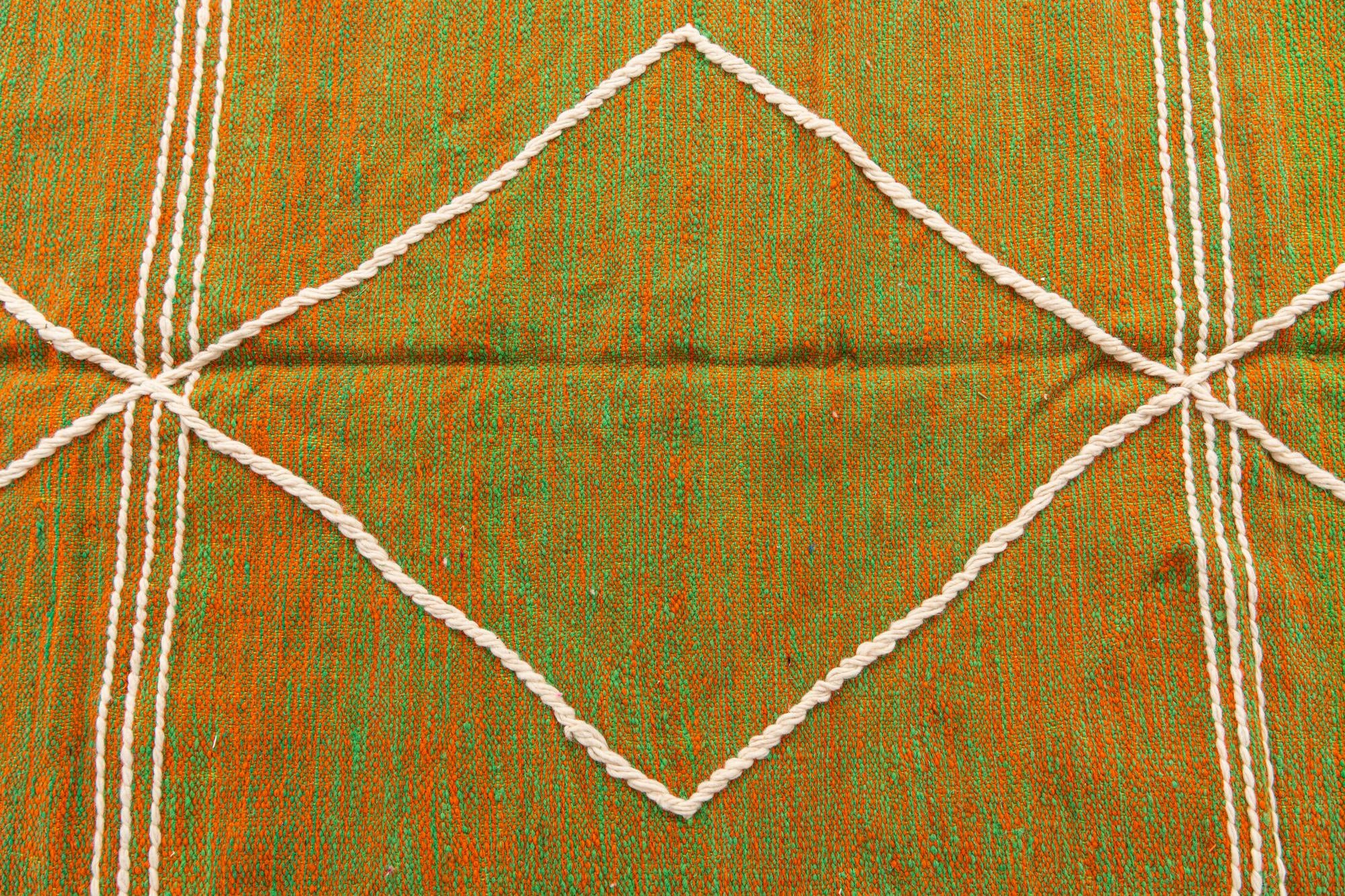 6' 8 x 10' Hand Knotted Moroccan Wool Rug