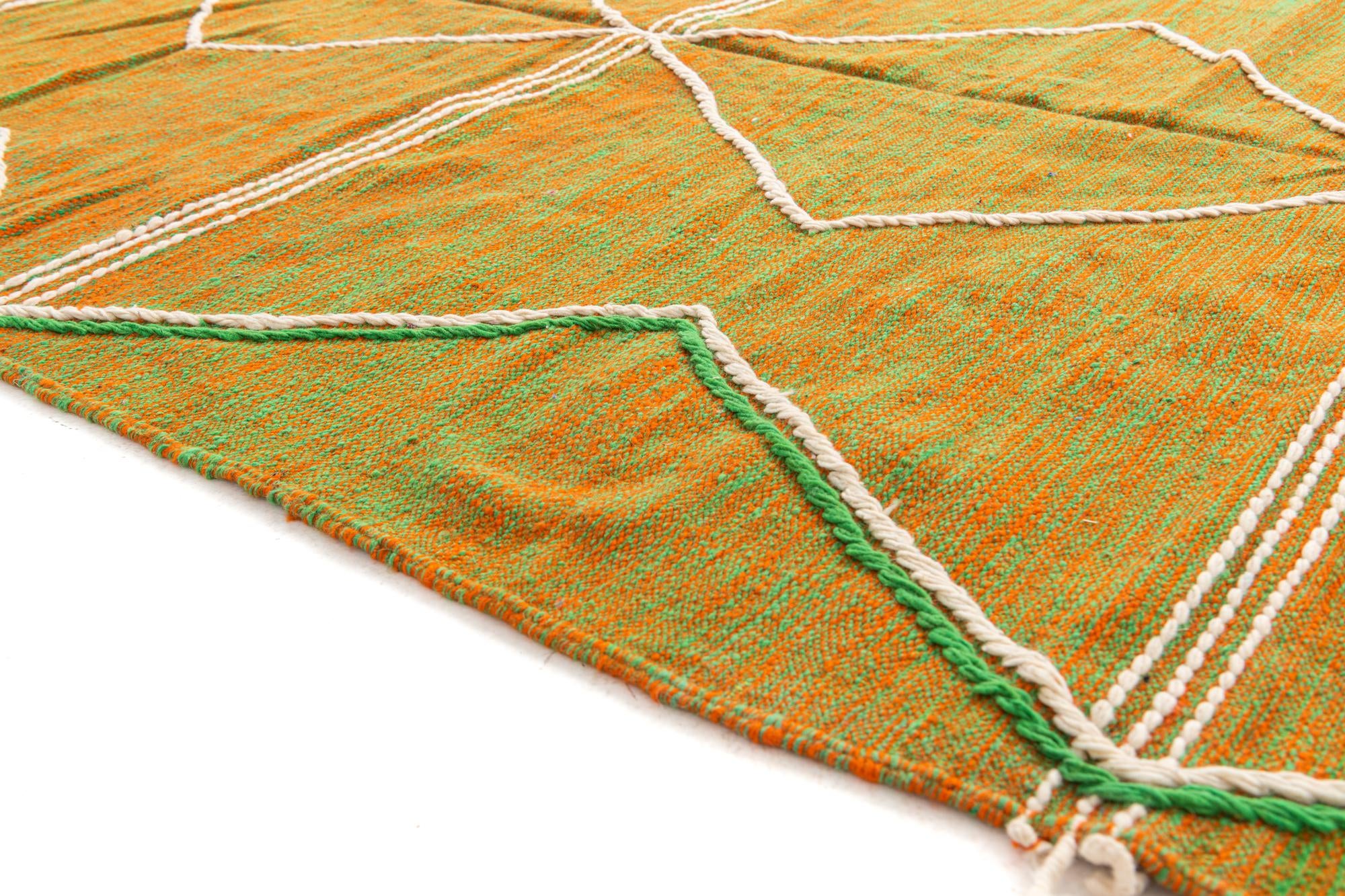 6' 8 x 10' Hand Knotted Moroccan Wool Rug