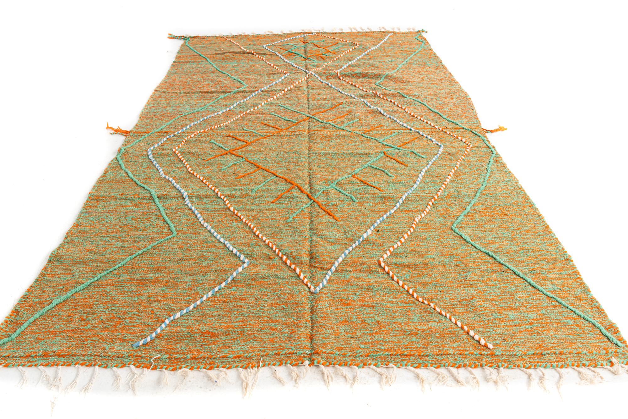 6' 5 x 10' 7 Hand Knotted Moroccan Wool Rug