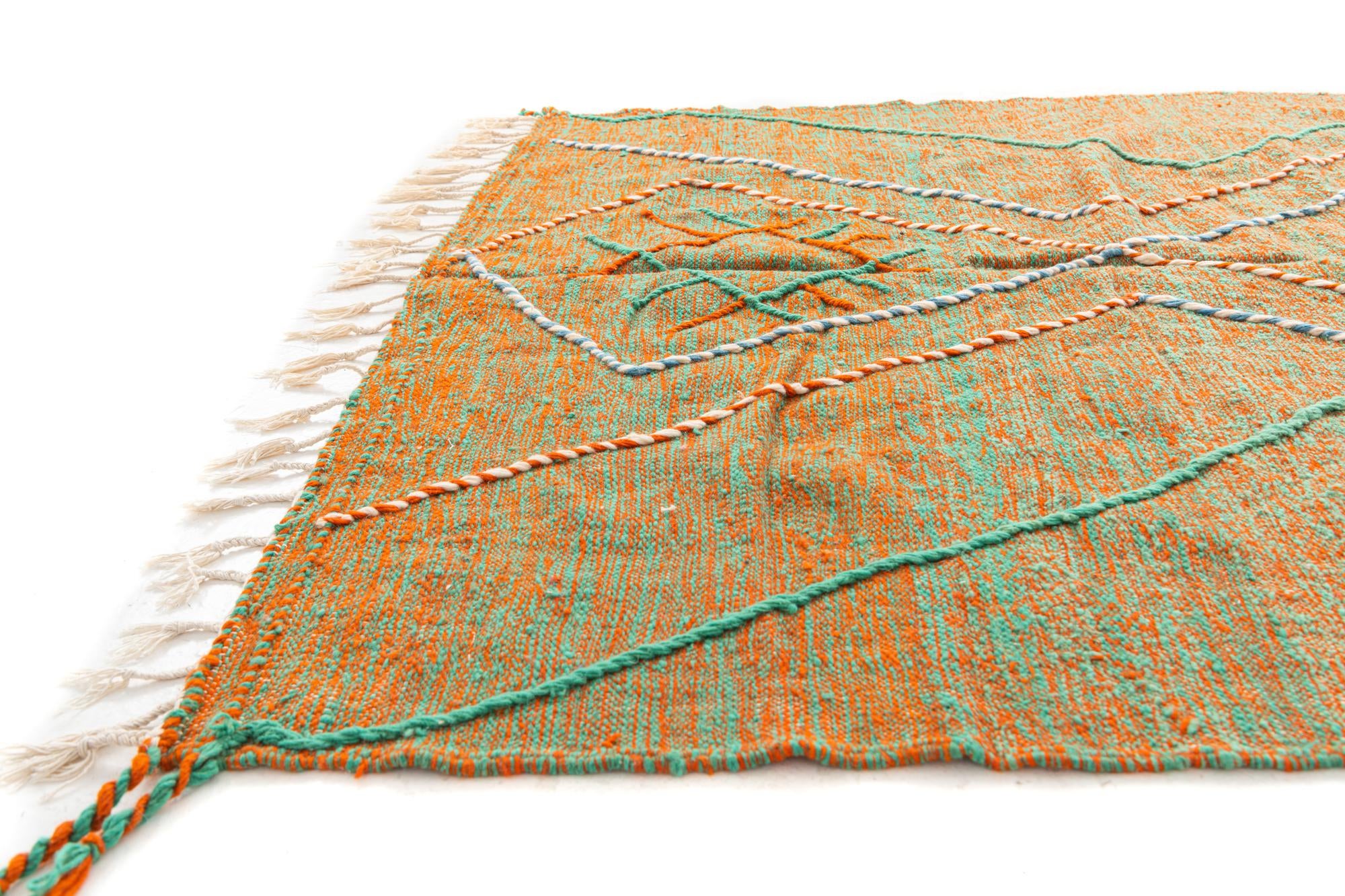 6' 5 x 10' 7 Hand Knotted Moroccan Wool Rug