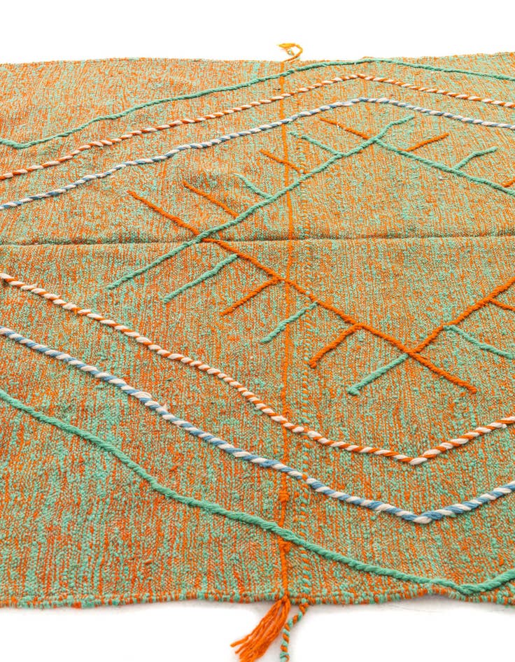 Detail image of 6' 5 x 10' 7  Hand Knotted Moroccan Wool Rug