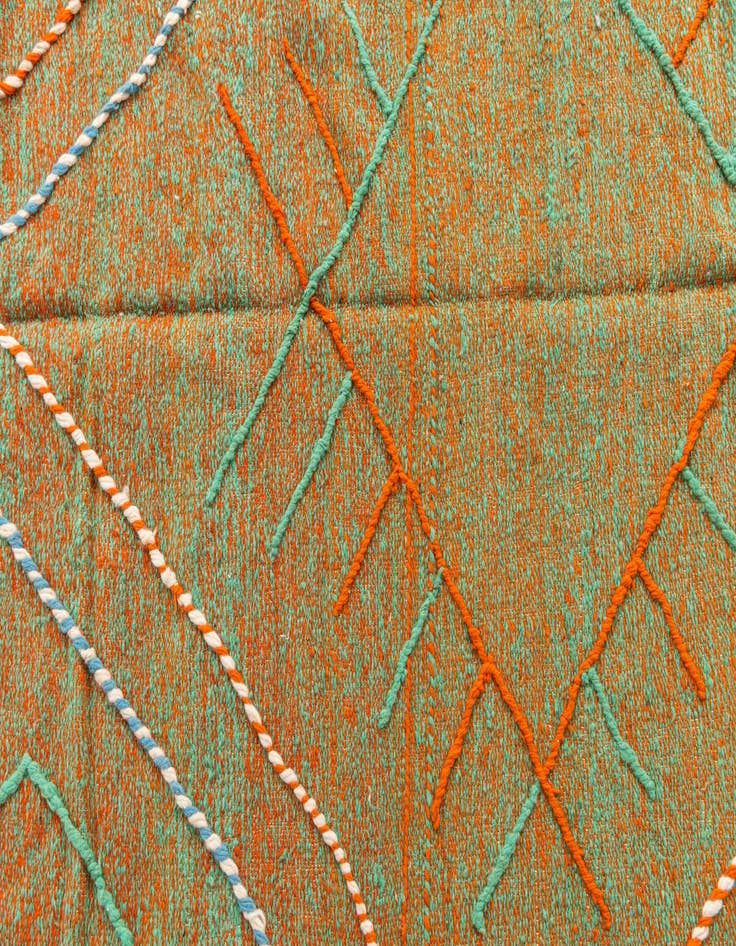 Detail image of 6' 5 x 10' 7  Hand Knotted Moroccan Wool Rug