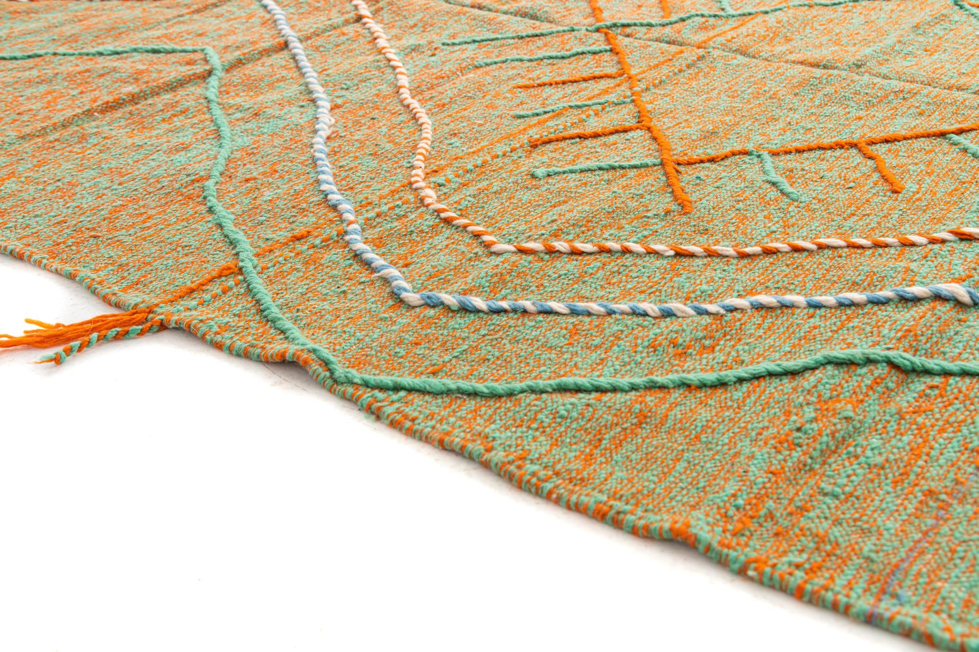 6' 5 x 10' 7 Hand Knotted Moroccan Wool Rug