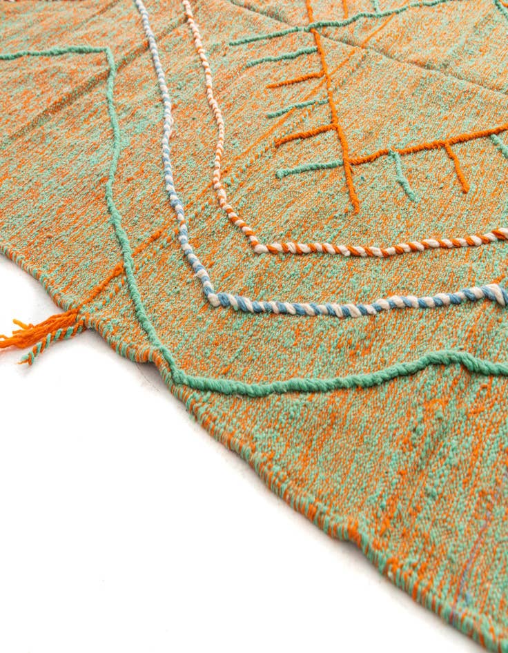 Detail image of 6' 5 x 10' 7  Hand Knotted Moroccan Wool Rug