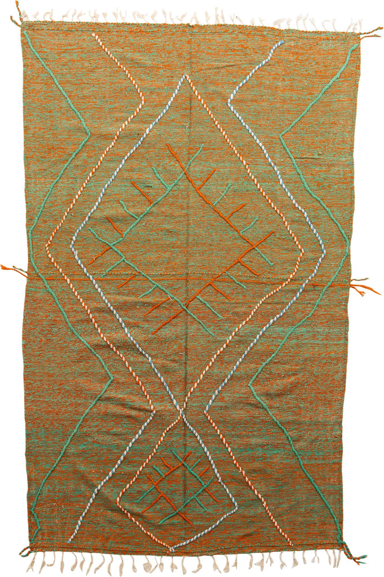 6' 5 x 10' 7 Hand Knotted Moroccan Wool Rug
