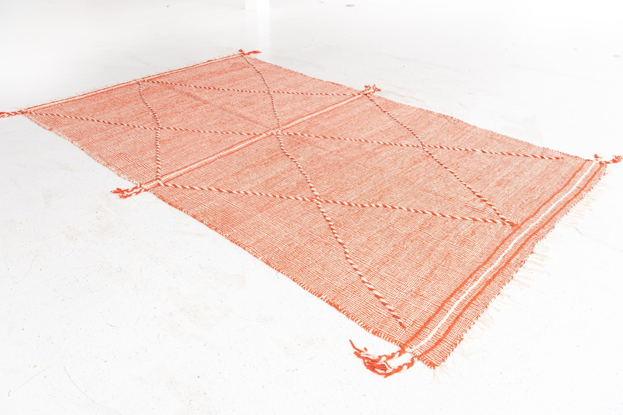 6' 3 x 10' 6 Hand Knotted Moroccan Wool Rug