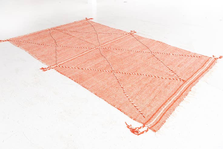 Detail image of 6' 3 x 10' 6 Hand Knotted Moroccan Wool Rug