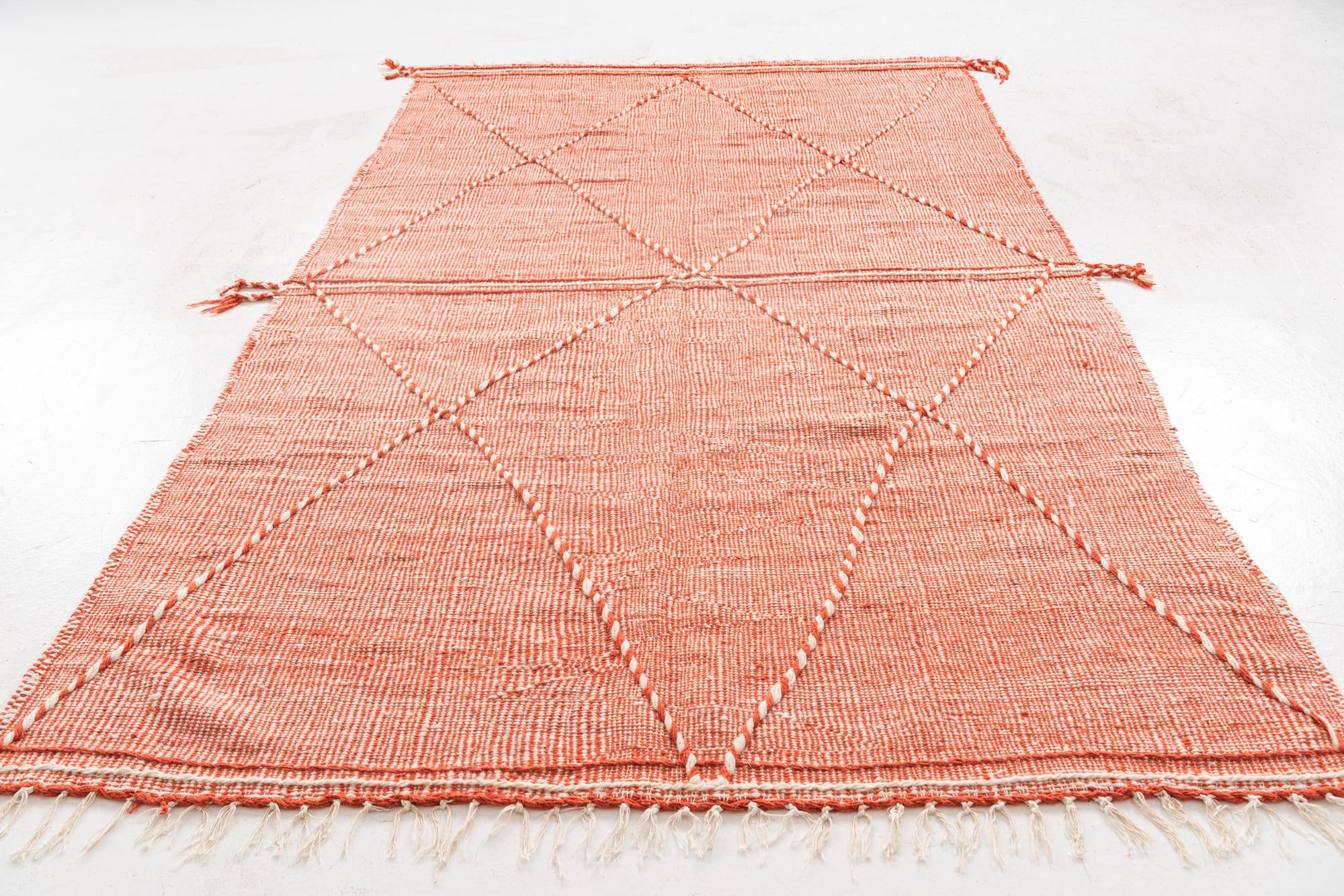 6' 3 x 10' 6 Hand Knotted Moroccan Wool Rug