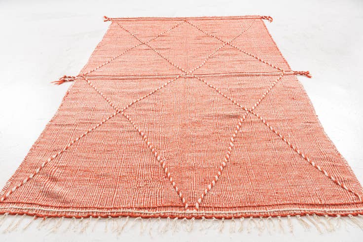 Detail image of 6' 3 x 10' 6 Hand Knotted Moroccan Wool Rug
