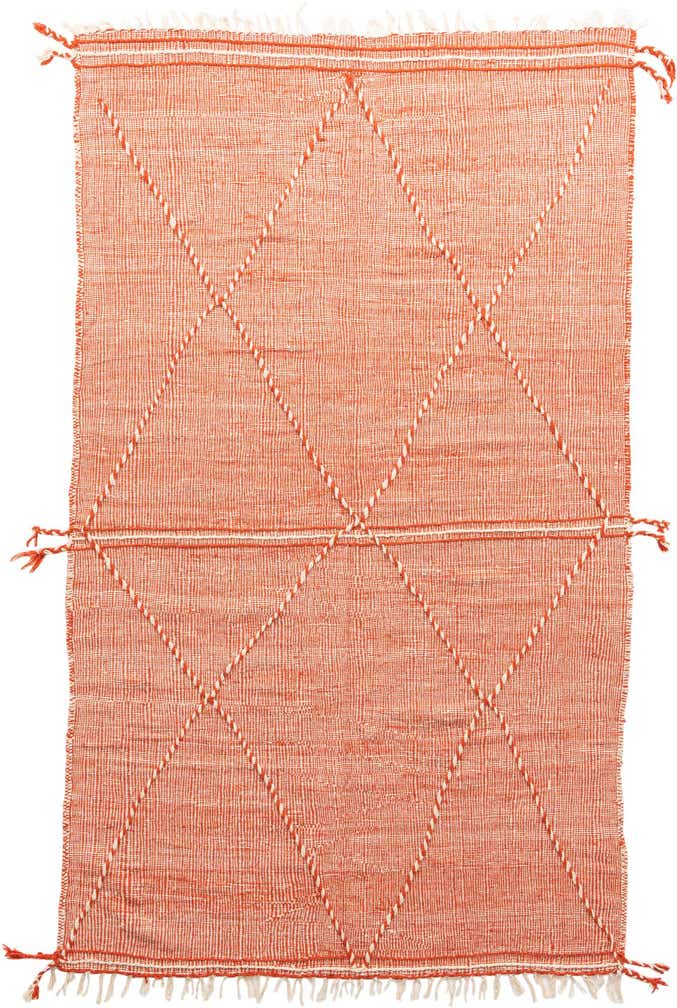 6' 3 x 10' 6 Hand Knotted Moroccan Wool Rug