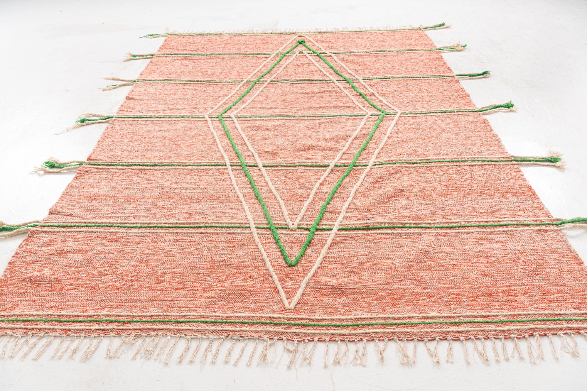 7' x 9' 9 Hand Knotted Moroccan Wool Rug